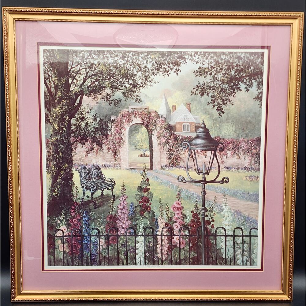 “The Courtyard” Glynda Turley Ltd Ed #836/2500 Framed Lithograph 26.6” Square